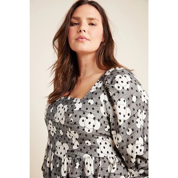 New Anthropologie Jane Textured Babydoll Dress - Picture 2 of 6